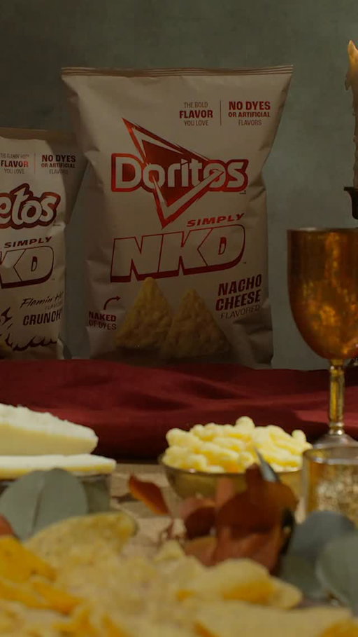 hear ye, hear ye! introducing Doritos and Cheetos SIMPLY NKD, now made with no dyes or artificial flavors. available for pre-order now.
