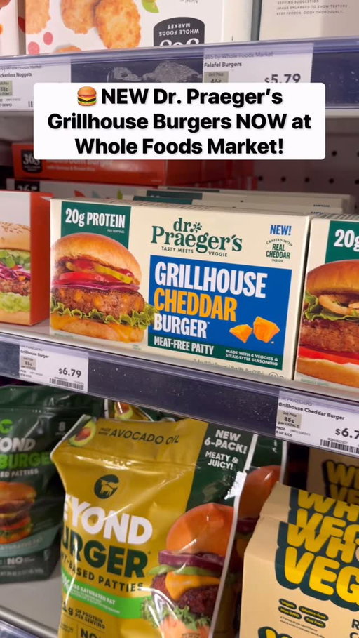 NEW at Whole Foods! 🍔 Dr. Praeger’s just launched delicious meat-free Grillhouse Burgers 🤩 @DrPraegers

Each patty has 20g of protein and is seasoned to deliver a classic grilled burger taste 😋 Available in both original and cheddar cheese options! Grab a box today and use the link in bio to get $2 off! 🙌🏻

#drpraegers #grillhouse #grillhouseburgers #meatmimic #wholefoodsfinds