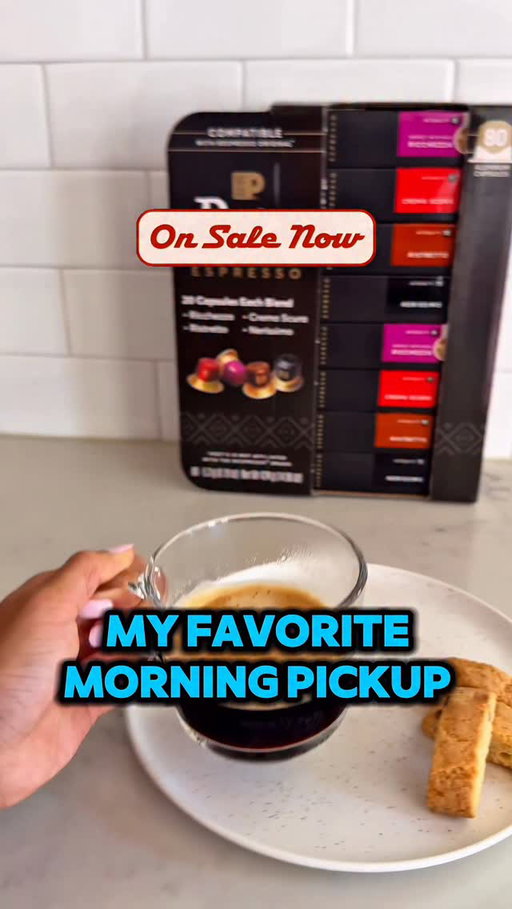 ☕️My favorite morning pick me up is ON SALE now at Costco! ☕️

🌟This @PeetsCoffee 80-ct Espresso Capsule Multi-Pack is a seasonal must-have! It’s rich, bold, and ready to keep your mornings cozy ☕️ ✨

🔥 With 4 signature blends — all compatible with Nespresso Original Line machines* 👇
⚫ Nerissimo (11): Bold, dark & bittersweet
🍫 Ristretto (10): Smooth chocolate + spice
🌰 Crema Scura (9): Creamy, nutty & full-bodied
🍓 Ricchezza (8): Berry + brown sugar notes, perfect with milk!

💰 On sale for $8 off now only $39.99 for 80 capsules = only 50¢ each! Promo deal ends 11/23!
🛒 Find it in warehouses and online at Costco.com!

Fuel your holiday mornings with Peet’s! Your espresso upgrade awaits! 🎁☕️

#PeetsCoffee #PeetsxCostco #EspressoTime #CostcoFinds #CostcoDeals #Costco #CoffeeLovers #PeetsPartner

*Peet’s is not affiliated with the Nespresso brand