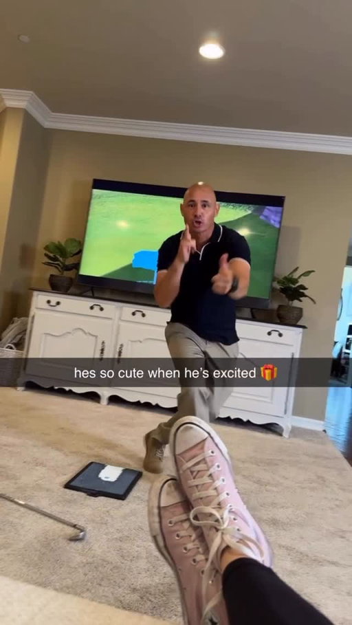 He’s such a good boy ❤️🎁 #husband #golf