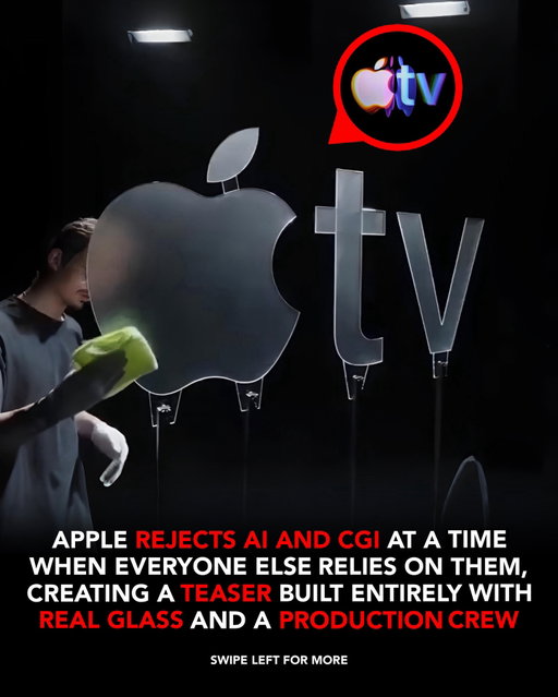 In a market overflowing with AI and CGI, Apple chose to go in the opposite direction.

Their new Apple TV teaser was made entirely with practical effects, real glass and a production crew crafting every frame.

It’s more than a creative choice; it’s a strategic message. When everyone chases automation, authenticity becomes a competitive advantage.

What do you think about this?

Follow @biz.insider for more business insights.