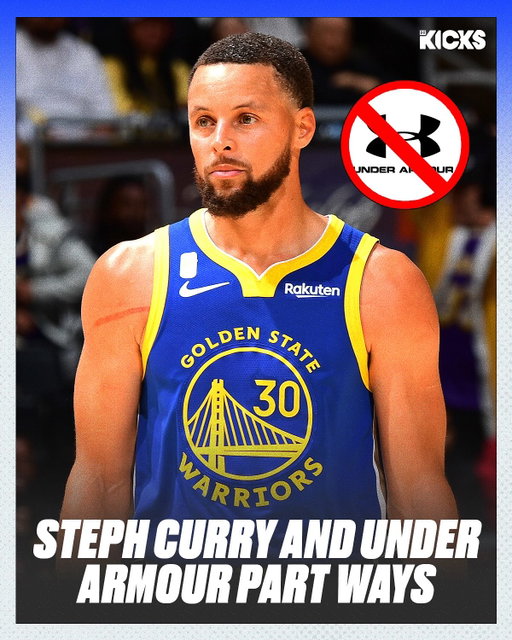 Steph Curry and Under Armour are parting ways after 10+years, making him a sneaker free agent.

His Curry brand will move forward independently.