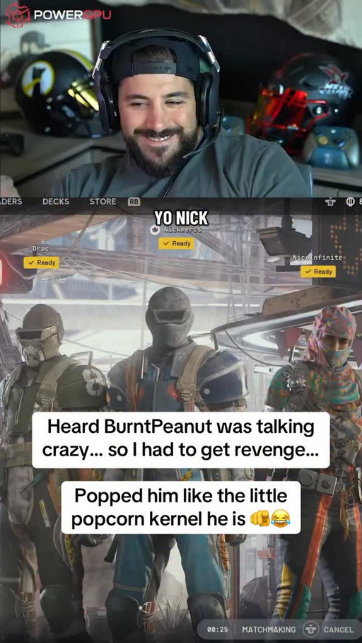 Heard BurntPeanut was talkin’ crazy about me… so I had to get revenge 🤣