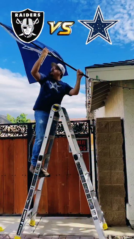 Here we go Raiders vs Cowboys! The neighbors getting ready #raidernation #raiders #comedy #raidersfans #cowboys #dallascowboys #wethemboys