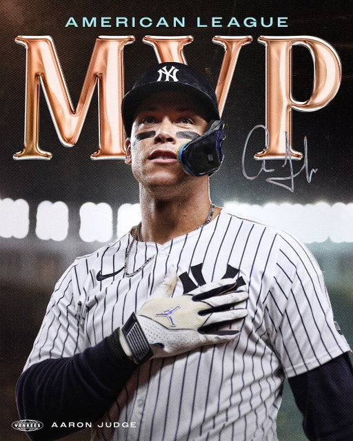 MVP. Case Closed. 

Congratulations to @thejudge44 on winning the 2025 American League MVP award 👏