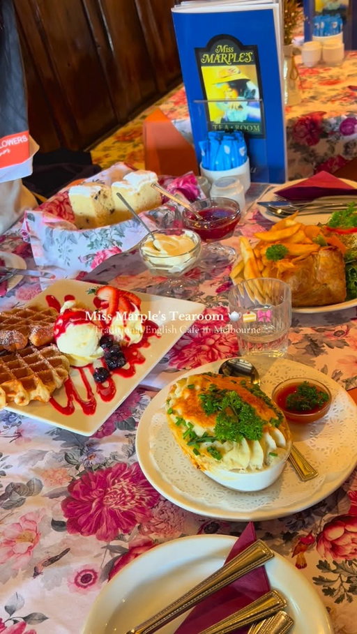 The prettiest tearoom in Melbourne 💐🎀

I definitely recommend trying their scones! They were fluffy, unlike your typical scones, and were served with a generous dollop of fresh whipped cream and raspberry jam 🍰

📍382 Mount Dandenong Tourist Rd, Sassafras VIC 3787

#melbourne #thingstodoinmelbourne #melbournefoodie #melbfoodie #melbournefood #missmarplestearoom #melbournefoodblog #melbournecafe #melbournefoodscene #dandenong #mountdandenong #sassafras #melbournevictoria #victoria #englishtearoom