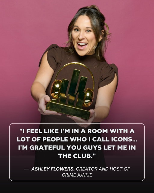 @ashleyflowers received the first-ever Audio Icon Award at the 2025 @signalawards 

This award recognizes her work in redefining the true crime genre and building one of the most passionate podcast communities out there.