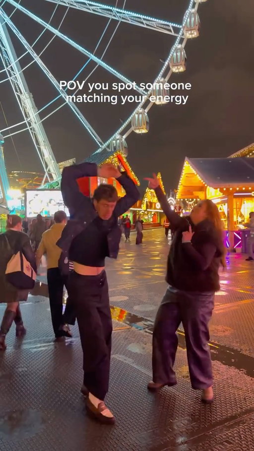 when vibe meets vibe 🩰 @hydeparkwinterwonderland