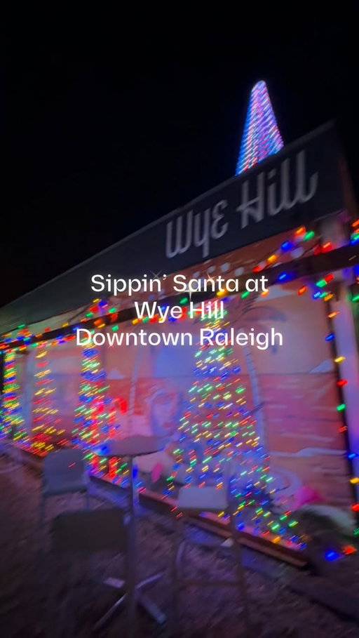 Sippin’ Santa is BACK at Wye Hill and Raleigh is officially in its holiday era.✨🎅🏻

Want the full list of Raleigh’s best holiday events + more - comment SANTA and I’ll DM you the link! 🎅🏻

If you need a festive night out with over-the-top holiday vibes, twinkly views of downtown, ambiance that feels like stepping into a Christmas movie… this is the spot.

The décor? Maximalist summer-Santa.
The energy? 10/10 would recommend for date nights, girls’ nights, or your annual “we deserve something cute” outing.

Want the full list of Raleigh’s best holiday events + more - comment SANTA and I’ll DM you the link! 🎅🏻