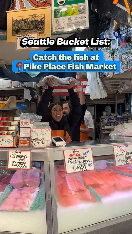 Seattle Bucket List Experience: Catch a fish at Seattle’s Pike Place Fish Market! @pikeplacefish 🐟

If you’ve visited Pike Place Market before, you might have seen the Pike Place Fish Market crew showcase their “fish throwing” in person at the Market. Pike Place Fish Market has been in Pike Place since 1930. This historic Seattle local business continues its legacy today, providing incredible seafood throughout the U.S.

I’ve always wanted to catch a fish at Pike Place Fish Market, and yesterday, the crew made that bucket list experience happen. Thank you to Pike Place Fish Market for the opportunity!! I’ll never forget catching my first fish - literally. 🐟

Share this with a friend who would love to catch a fish at Pike Place Fish Market! 

#pikeplacefishmarket #pikeplacemarket #visitseattle @pikeplacepublicmarket @downtownseattle #seattleinfluencer #visitseattle #seattlewa #thingstodoinseattle things to do in Seattle, Seattle weekend, pike place market in Seattle
