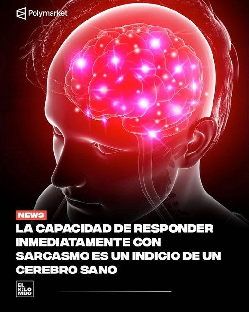 Responder con sarcasmo al instante no es solo ingenio: es señal de un cerebro sano y rápido. 
Tu mente tiene que procesar información, detectar dobles sentidos y conectar ideas en milisegundos. Es literalmente un workout mental.

Los estudios muestran que esta agilidad también está asociada a más creatividad, mejor empatía y mayor flexibilidad cognitiva.
Y no sorprende: las mismas regiones del cerebro se activan en personas curiosas, que juegan videojuegos con frecuencia y que disfrutan imaginar posibilidades, sí, incluso pensar en vida extraterrestre.
Todo eso entrena la atención, la memoria de trabajo y la capacidad de resolver problemas rápido.

 Y así como el cerebro conecta ideas en segundos, las predicciones también vuelan:
en @polymarket @PolymarketEspanol, los traders ya apuestan si EE. UU. confirmará vida extraterrestre y qué videojuego será el “Juego del Año”.