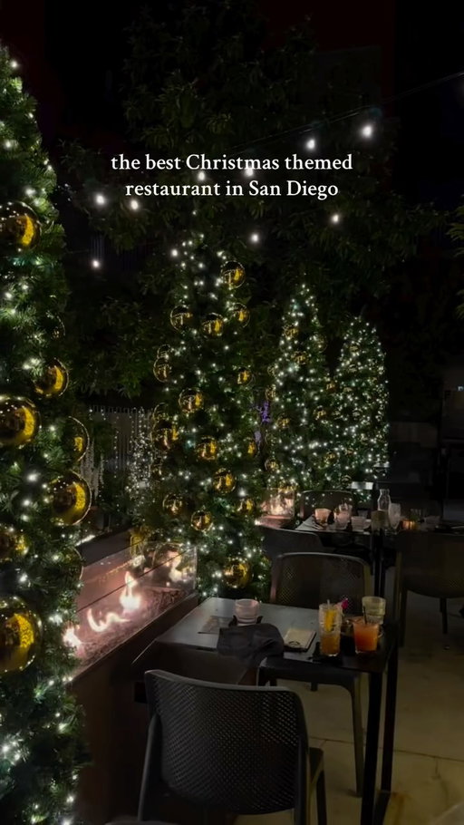 perfect for girls night - definitely need to come back for date night 🎁🍷
the holiday cocktails & food were SO. GOOD.
definitely recommend booking your reservation ASAP 🥂🎄❄️
📍insideOUT 
#sandiegoeats #sandiegorestaurants #insideoutsd