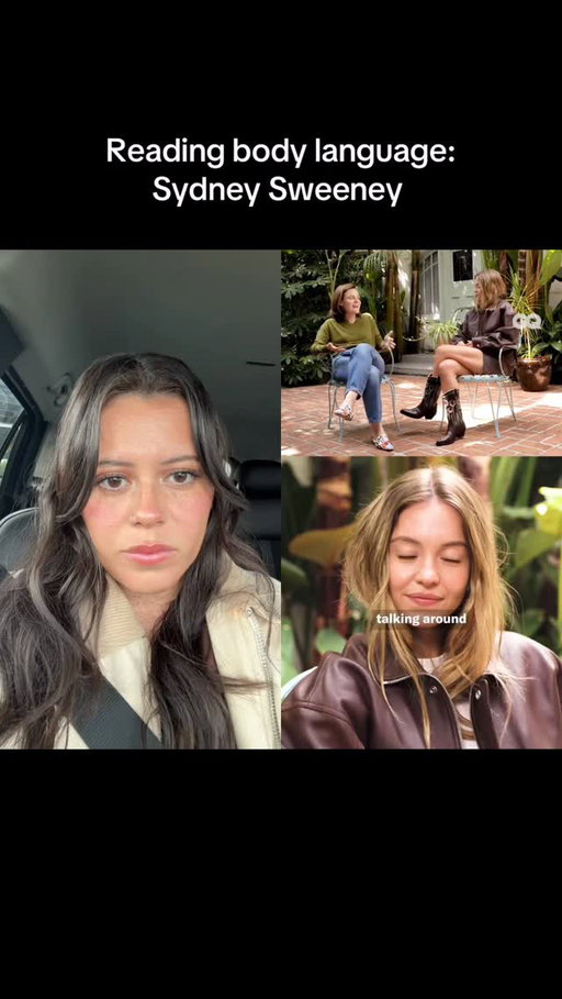 Analyzing the body language of Sydney Sweeney #thegirlwhoanalyzes #psychology #bodylanguage #howto #sydneysweeney #americaneaglead #jeans #sydneysweeneyad