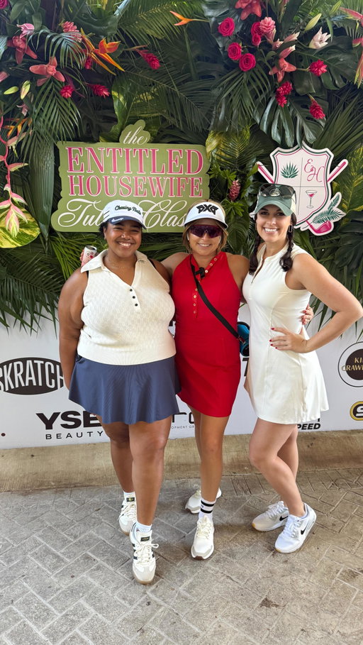 What started for comedian @beckyrobinson4 as a character born during the pandemic has turned into a community of women that love to laugh, golf and have a great time. 

Our @addie_parker and @nicole.rae_ traveled to Mexico for the first ever @entitledhousewife Tulum Classic, and it was nothing short of incredible. Read more about the greatest girls golf trip of all time at the link in bio.