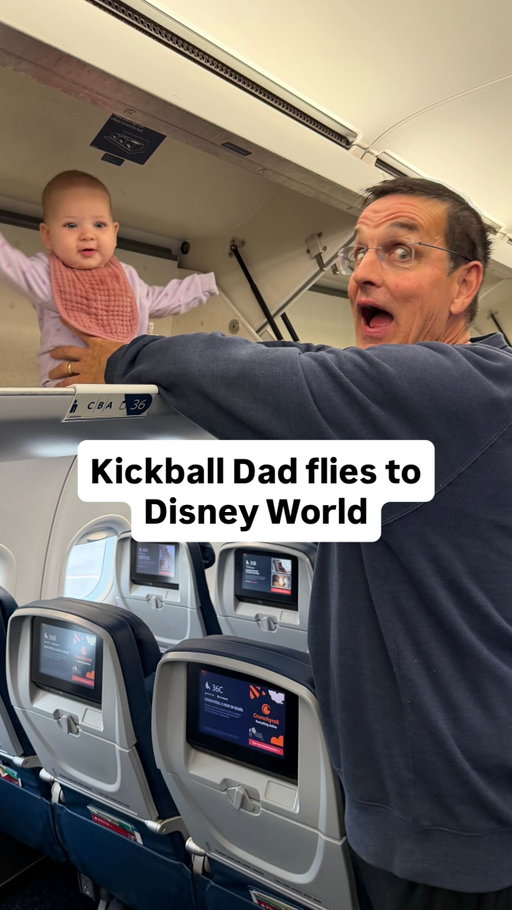 Kickball Dad & Kickball Baby fly to Disney World!!! ✈️ @waltdisneyworld @disneyparks #WDWHolidays #airport
#travel #grandpa #dad