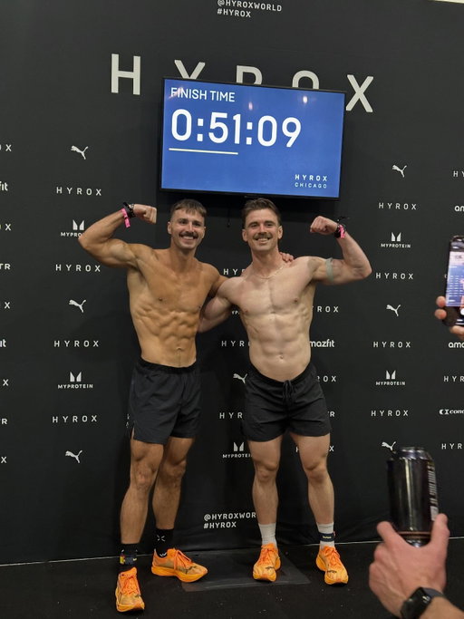 HYROX Pro Doubles 51:09 with my boy @ryandouglas44 
3rd Place Overall here in Chicago in our first race together. We will be back for more