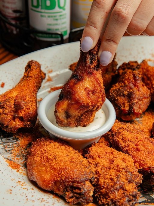 Diving into Saturday night like… 🔥 6 bone-in wings for just $5.49.