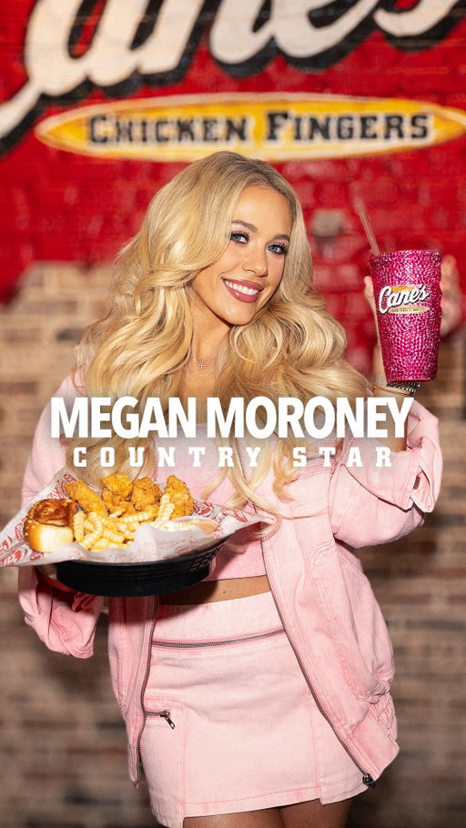 @megmoroney was on “Cloud 9” celebrating the announcement of her new album at Raising Cane’s with @toddgraves