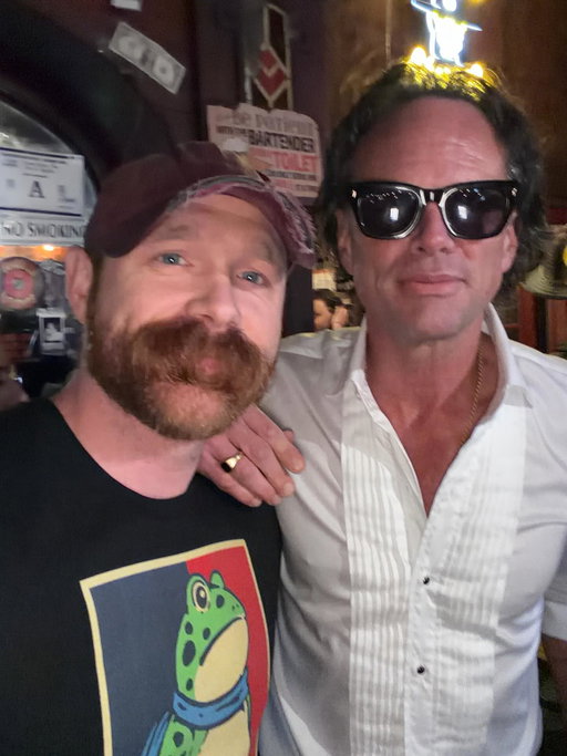Serving drinks with the cast of @falloutonprime ⚡️ #fallout #waltongoggins #bethesda #bartending #dreams #insane #happy #bucketlist