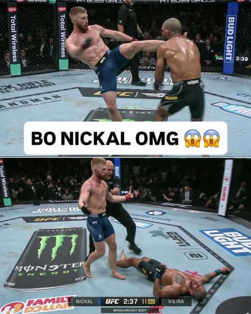 BO NICKAL JUST DELIVERED AN UNREAL HEAD KICK KO 🤯🤯 #UFC322