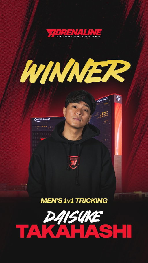 Men’s 1v1 Tricking Winner: DAISUKE TAKAHASHI 🔥