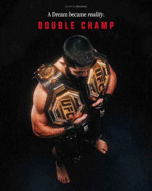 🏆🏆Double Champ @islam_makhachev #UFC322