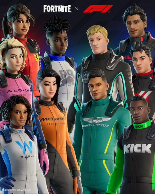 Suit up. Drop in.

@F1 cosmetics arriving Nov 20

#F1 #Formula1 @fortnite