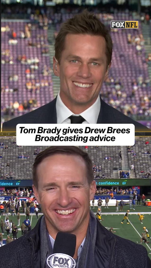 “Don’t read all those social media comments.” 😂 @tombrady gave some advice to @drewbrees before his broadcast booth debut today!