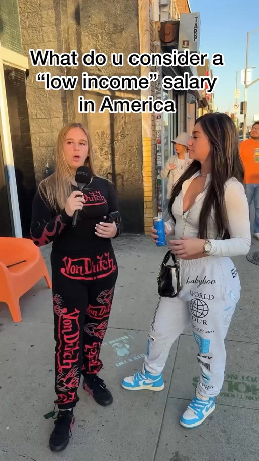 What do u consider a “low income salary” in america… #streetinterview #genz #melrose #salary