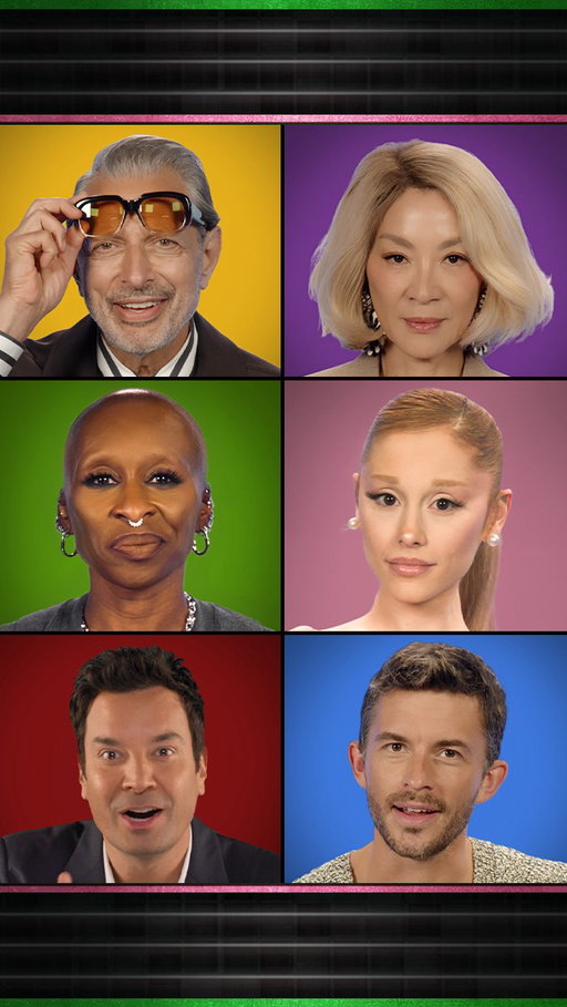 @cynthiaerivo, @arianagrande , and the cast of @wickedmovie perform a song about #WickedForGood 🩷💚 #WickedWeekOnFallon #FallonTonight