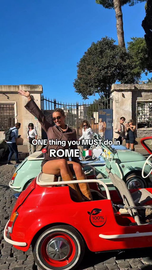 THIS is what dreams are made of 🇮🇹🫶🏼✨ a must do tour on your trip to Rome! The best way to see so much of the city in style 🚗 @faciletours Save this for your trip 🫡👏

#Rome #Italy #rometours #fiattour #travel #romeitaly #rometravel