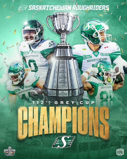 The Riders run the prairies AND the country. 112th #GreyCup Champions!!!!