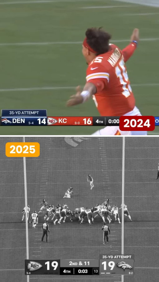 The Broncos got revenge on the Chiefs for blocking their game-winning field goal in 2024 😈🙌 #chiefs #broncos #nfl #football