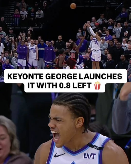 @keyonte1george knocks down the triple with 0.8 left in 2OT to give the Jazz the lead 🍿 Utah gets the home win over Chicago!