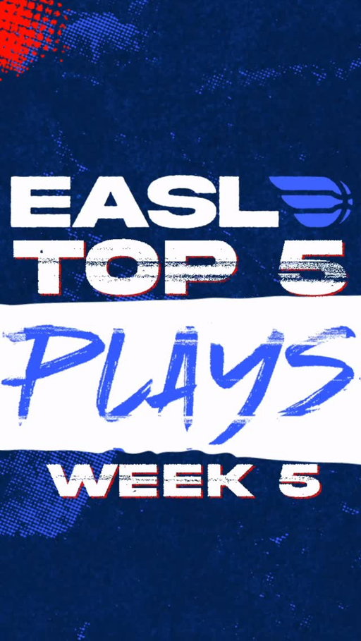 TOP 5 PLAYS IN WEEK 5 🎞️😱 

5️⃣ @omari_pg2 creates separation with a nasty stepback and drills the 3

4️⃣ @damechongqui hangs in the air and flips it high off the glass for the and-one

3️⃣ @el_cubanazo attacks the paint for an angry two-handed finish

2️⃣ HISTORY: @jameel_warney becomes EASL’s all-time leading scorer with a putback flush

1️⃣ DUNK CLINIC: 3 high-flying jams from @chap 😤

#EASL #YourGame #EASLTop5