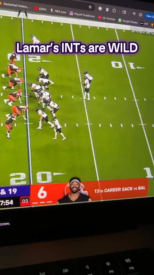 When you look at all these INTs like this it’s actually insane how good Lamar has been at protecting the football. #joshberman #thenextnetwork #baltimoreravens #lamarjackson