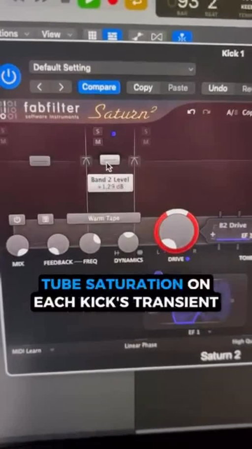 🔥 Transform Your Kick Drums with This Game-Changing Saturation Technique! 🎵

Ready to take your music production skills to the next level? Here’s a professional mixing secret that will give your kicks that perfect punch and warmth, using Saturn 2’s powerful saturation features! 🎛️

Step-by-Step Pro Tutorial:
	1.	Focus on the fundamental frequency (40–100Hz)
	2.	Add modulation for dynamic control
	3.	Set up envelope following
	4.	Enable transient mode
	5.	Fine-tune the gain mapping
	6.	Perfect the boost settings

The result? Rich harmonics and powerful punch that EQ alone can’t deliver! Your kicks will cut through the mix with crystal-clear definition. 💪

Want this exact preset? Drop “Saturn” in the comments below! 🎯💨

#musicproduction #mixingtips #kickdrums #saturn2 #fabfilter #producingmusic #audiotips #mixingengineer #sounddesign #producerlife