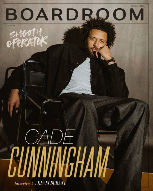 For our November Cover Story, Cade Cunningham sat down with Boardroom co-founder Kevin Durant to talk basketball, life, and everything in between.⁠
⁠
Cade spoke on Detroit with real love, broke down what leadership means to him, and opened up about fatherhood and the moments that shaped him. KD met him with the perspective of someone who’s been through every stage of superstardom.⁠
⁠
Two eras, one honest conversation. Full story at the link in bio.