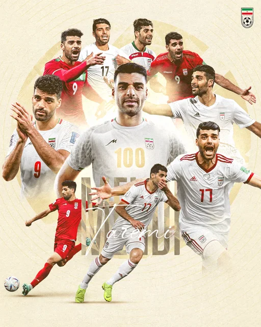 .
مهدی ١٠٠+

مهدی طارمی حالا با عبور از ١٠٠ بازی ملی، نهمین بازیکن تاریخ فوتبال ایران است که در جمع باشگاه صدتایی‌ها قرار گرفته است
.
پیش از این جواد نکونام، علی دایی، احسان حاج صفی، علی کریمی، سید جلال حسینی، مهدی مهدوی‌کیا، کریم انصاری‌فرد و آندرانیک تیموریان با پیراهن تیم ملی  بیش از صد بازی ملی انجام داده بودند و در رده‌بندی بیشترین بازی ملی، طارمی هشتمین بازیکن تاریخ فوتبال ایران است.
@mehditaremiofficial9 

☝🏼🤍
