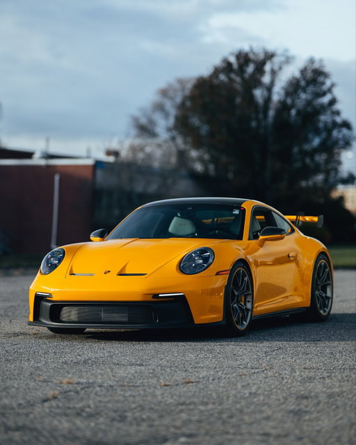 The GT3 shows its origins the moment you look at it. The nose directs the airflow into the front intake and up through the hood exits, a solution lifted from Porsche’s GT endurance cars to manage downforce and cooling without disrupting the aero across the rest of the body. Beneath it, the RSR influenced suspension and aero platform position the wheels and bodywork exactly where the airflow and load paths demand, turning the underbody and swan neck wing into real stability. 

Inside this example, the Sonderwunsch materials give the cockpit its own identity without interrupting the purpose built layout, and of course, it features a manual gearbox.

#PorscheDelaware #NewarkDE #PorscheMoment #911GT3 #SaveTheManuals