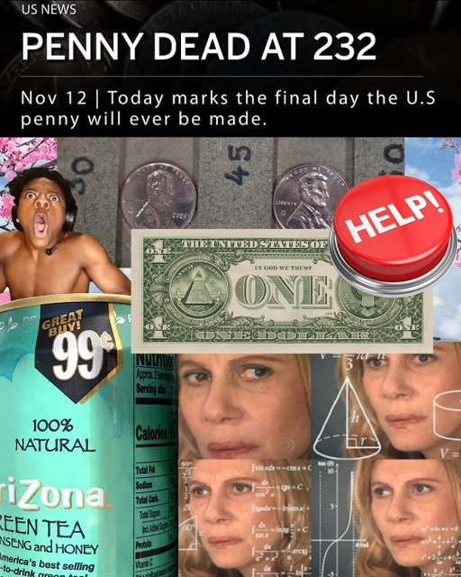 america losing the penny while we stay 99c is actually insane when you think about it