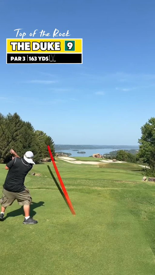 Top of the Rock, Hole 9. From downtown.
#golf #golfswing #barstool #internetinvitational #youtube #viral