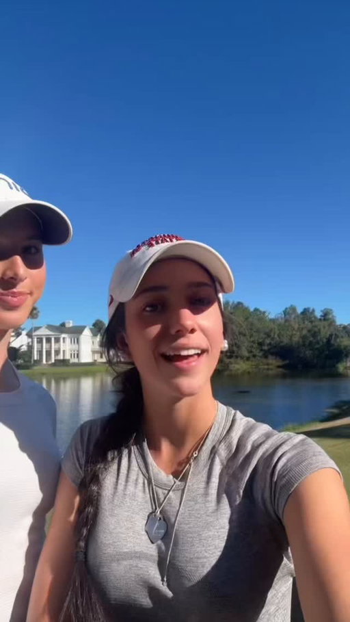 Come along with @madalyn.gubernick.golf and @matteaissagolf for some pre-invitational swings ⛳️ 🤩