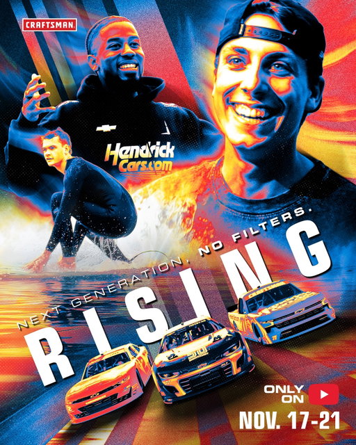 Three of NASCAR's brightest young stars like you've never seen them before. RISING is now playing on YouTube! @craftsman @teamchevy
