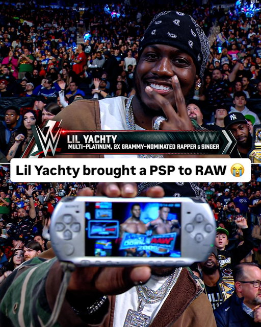 Lil Yachty really pulled up to John Cena’s last #WWERAW with a PSP playing SmackDown vs. RAW 2006 😭 #WWEonNetflix #RAWonNetflix