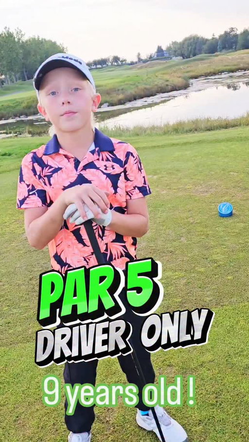 What the Heck.  Can a 9 year old birdie a par 5 blue tees with driver only? 
#golf #juniorgolfer #golfaddict #juniorgolf #golfshot #golfswing #golfer #trusttheprocess #golfball #birdie #dod #fun #golfisfun #GolfIsHard #GolfIsLife #golftips #GolfInspiration