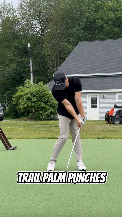 To compress your irons, feel your trail palm punch down and thru the ball. When you pair that with rotation, the right arm naturally straightens after impact and extends towards the target

#golf #golftips #golfswing #compression #irons