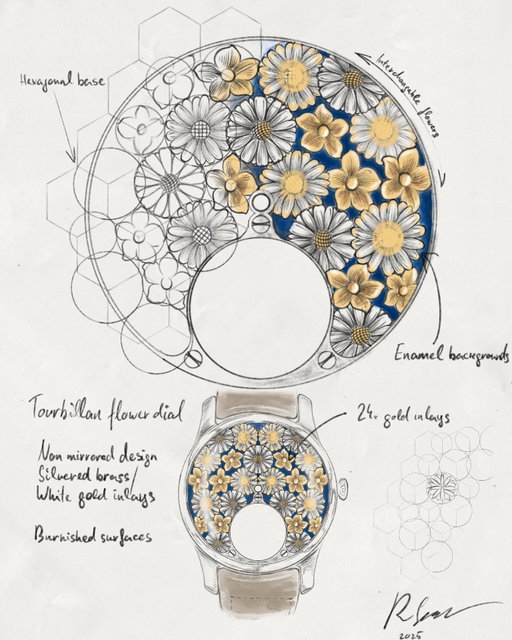 Imaginary concept of Ladies watch dial.
Deep relief engraving, lowered background Enamel (interchangable colours) , gold inlays mixed with sculpted surfaces and polished sidewall cuts.
Base of design is based on hexagonal pattern theory mixed with some rulebreaking and randomness so the pattern has clear rules but it also has mix of chaoss within those frames.
.
.
.
.
#watchmaking #tourbillon #watchdesign #engravedwatch #luxurywatch #luxurywatches #watch #watchesofinstagram #wristwatchcheck #watchmaker #enameljewelry #finearts #watches #watchfam #mechanicalwatch #watchdesigner