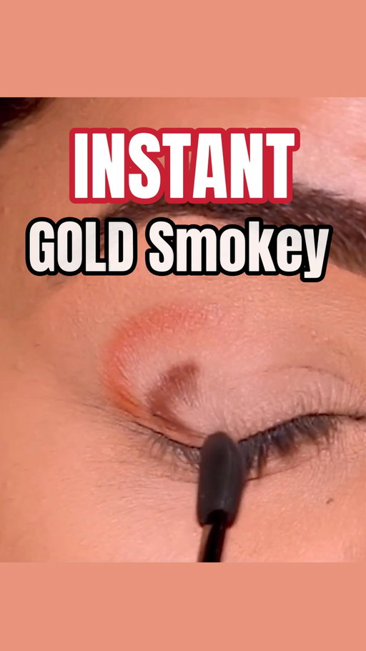 Would you try this quick makeup hack to create instant GOLD smokey eyes?