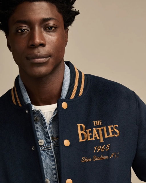 Inspired by icons, our new varsity jacket hits every right note. Shop The Beatles x Lucky Brand collection now! © 2025 Apple Corps Ltd. A Beatles™ Product.